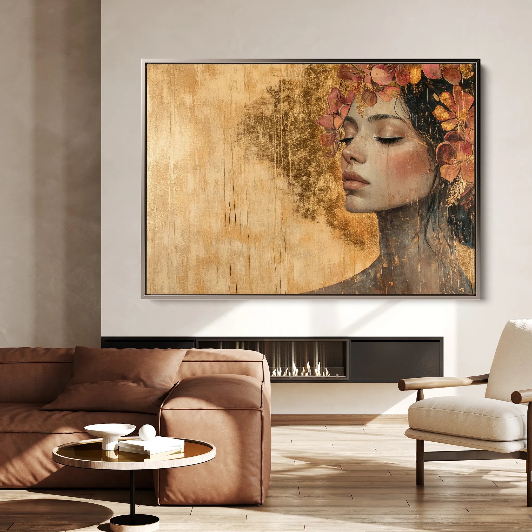 Portrait 126 Canvas Art 18" x 24" / 45 x 60 cm / Black