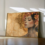Portrait 126 Canvas Art 18" x 24" / 45 x 60 cm / Black
