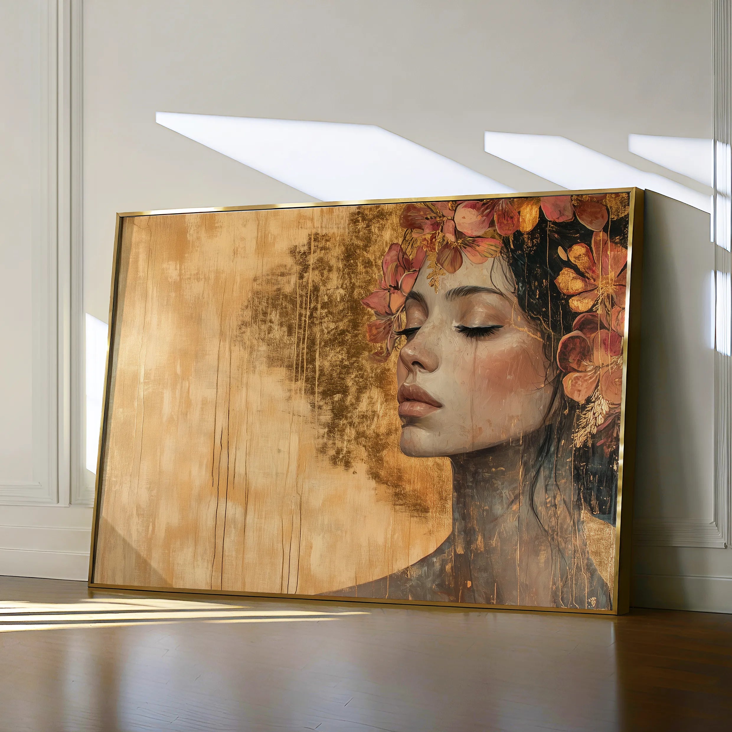 Portrait 126 Canvas Art 18" x 24" / 45 x 60 cm / Black