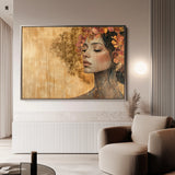 Portrait 126 Canvas Art 18" x 24" / 45 x 60 cm / Black