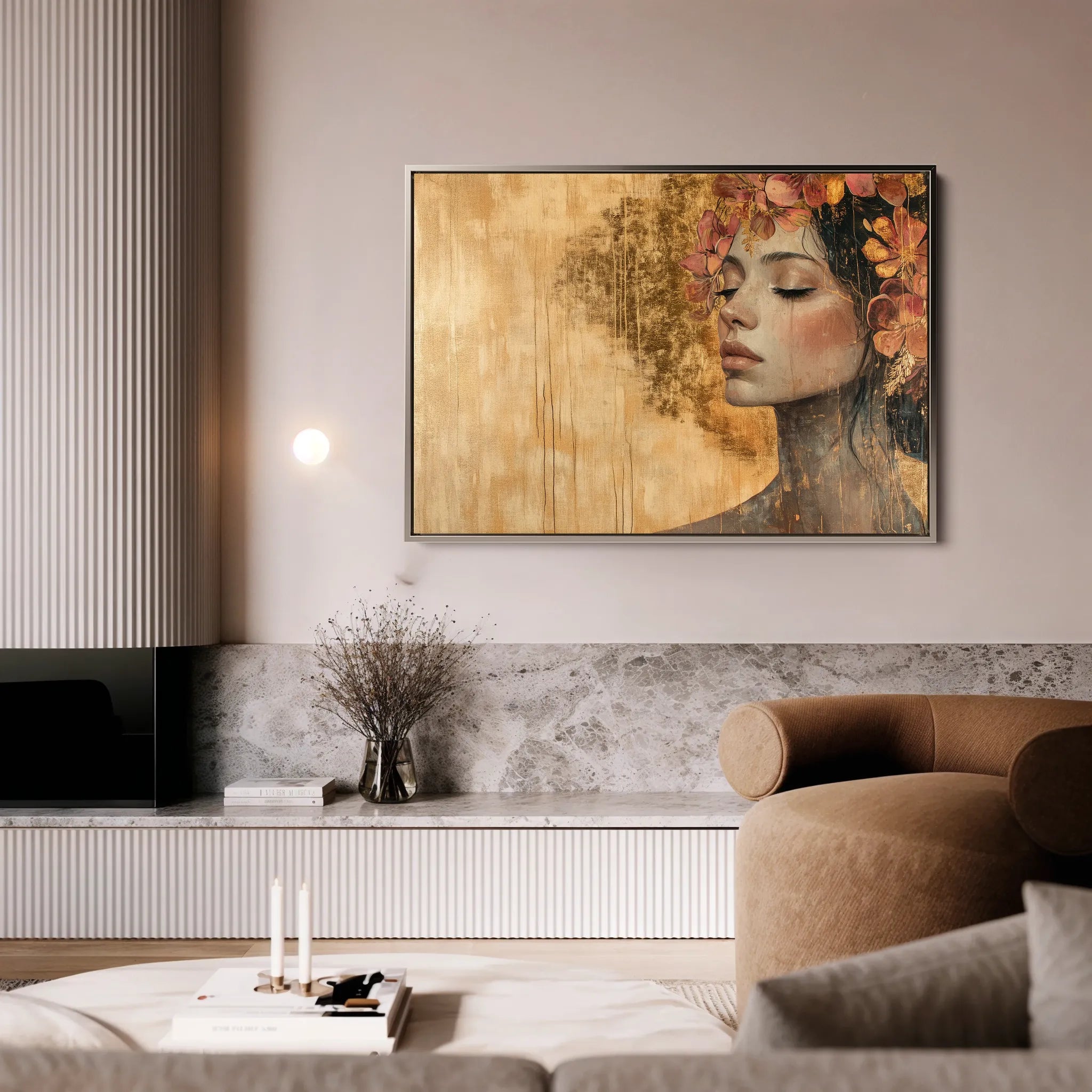 Portrait 126 Canvas Art 18" x 24" / 45 x 60 cm / Black