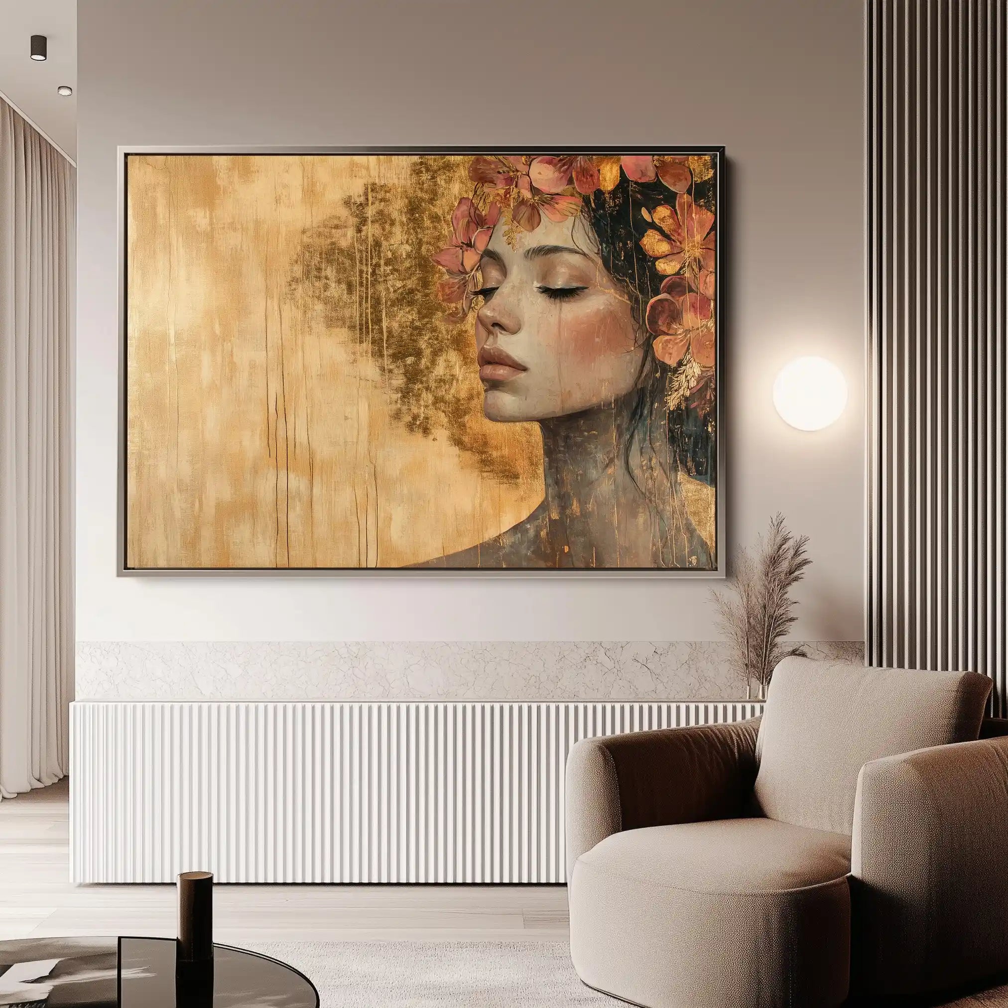 Portrait 126 Canvas Art 60 x 40 cm / Black