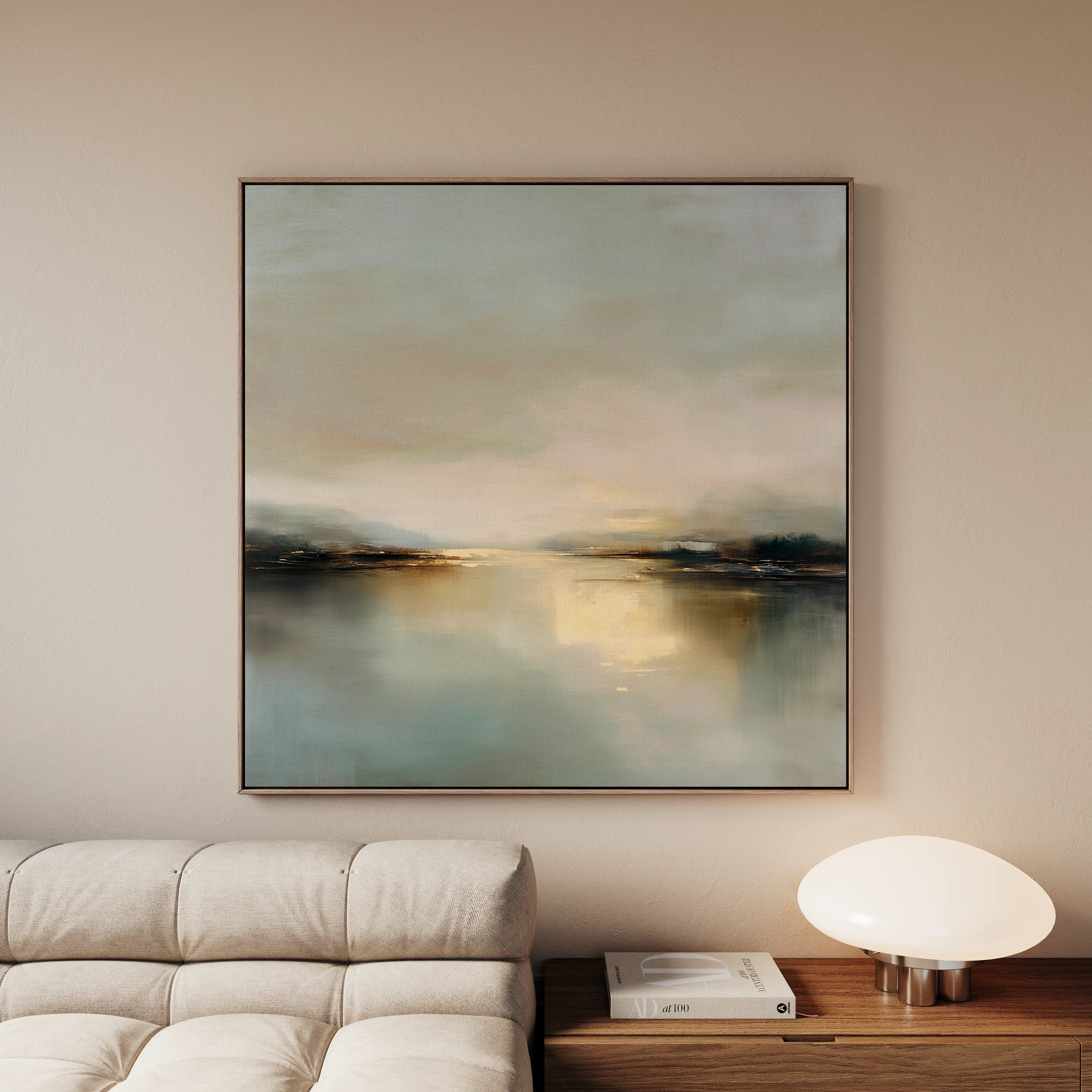 Abstract 1260 Canvas Art 16" x 16" / 40 x 40 cm / Black