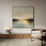 Abstract 1260 Canvas Art 16" x 16" / 40 x 40 cm / Black