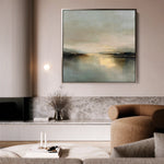 Abstract 1260 Canvas Art 16" x 16" / 40 x 40 cm / Black