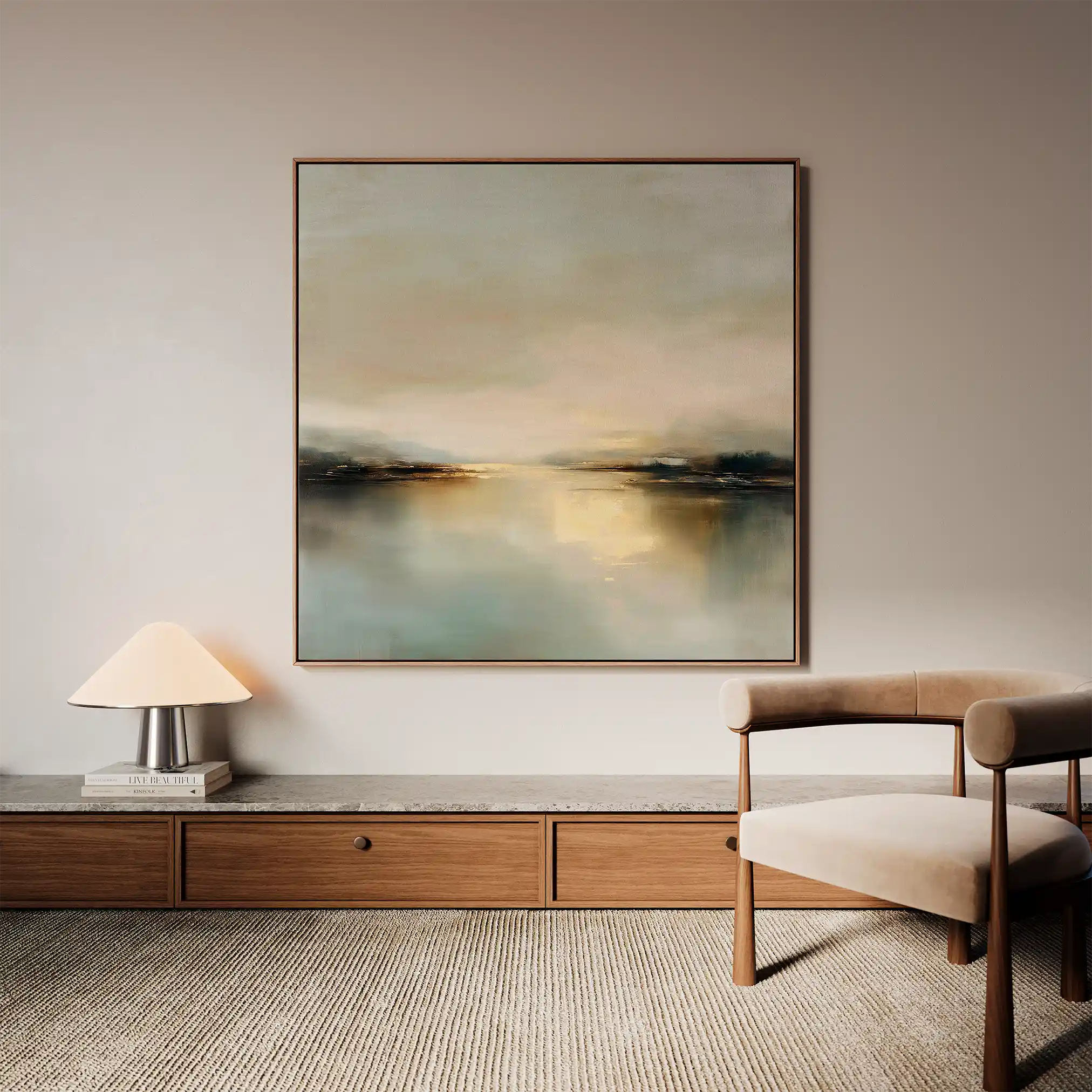 Abstract 1260 Canvas Art 60 x 60 cm / Black