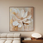 Floral 1260 Canvas Art 16" x 16" / 40 x 40 cm / Black