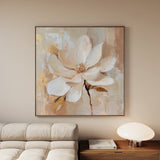 Floral 1260 Canvas Art 16" x 16" / 40 x 40 cm / Black