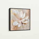 Floral 1260 Canvas Art 16" x 16" / 40 x 40 cm / Black
