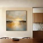 Abstract 1261 Canvas Art 16" x 16" / 40 x 40 cm / Black