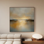 Abstract 1261 Canvas Art 16" x 16" / 40 x 40 cm / Black