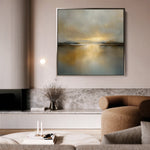 Abstract 1261 Canvas Art 16" x 16" / 40 x 40 cm / Black