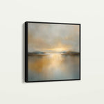 Abstract 1261 Canvas Art 16" x 16" / 40 x 40 cm / Black
