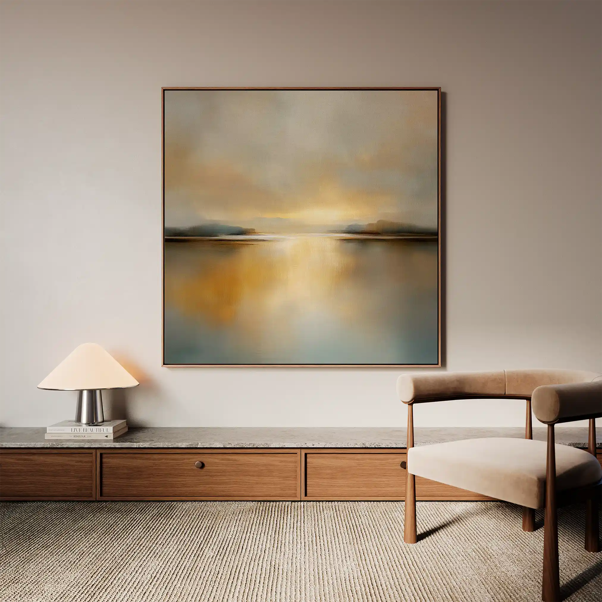 Abstract 1261 Canvas Art 60 x 60 cm / Black