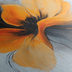 Floral 1261 Canvas Art 16" x 16" / 40 x 40 cm / Black