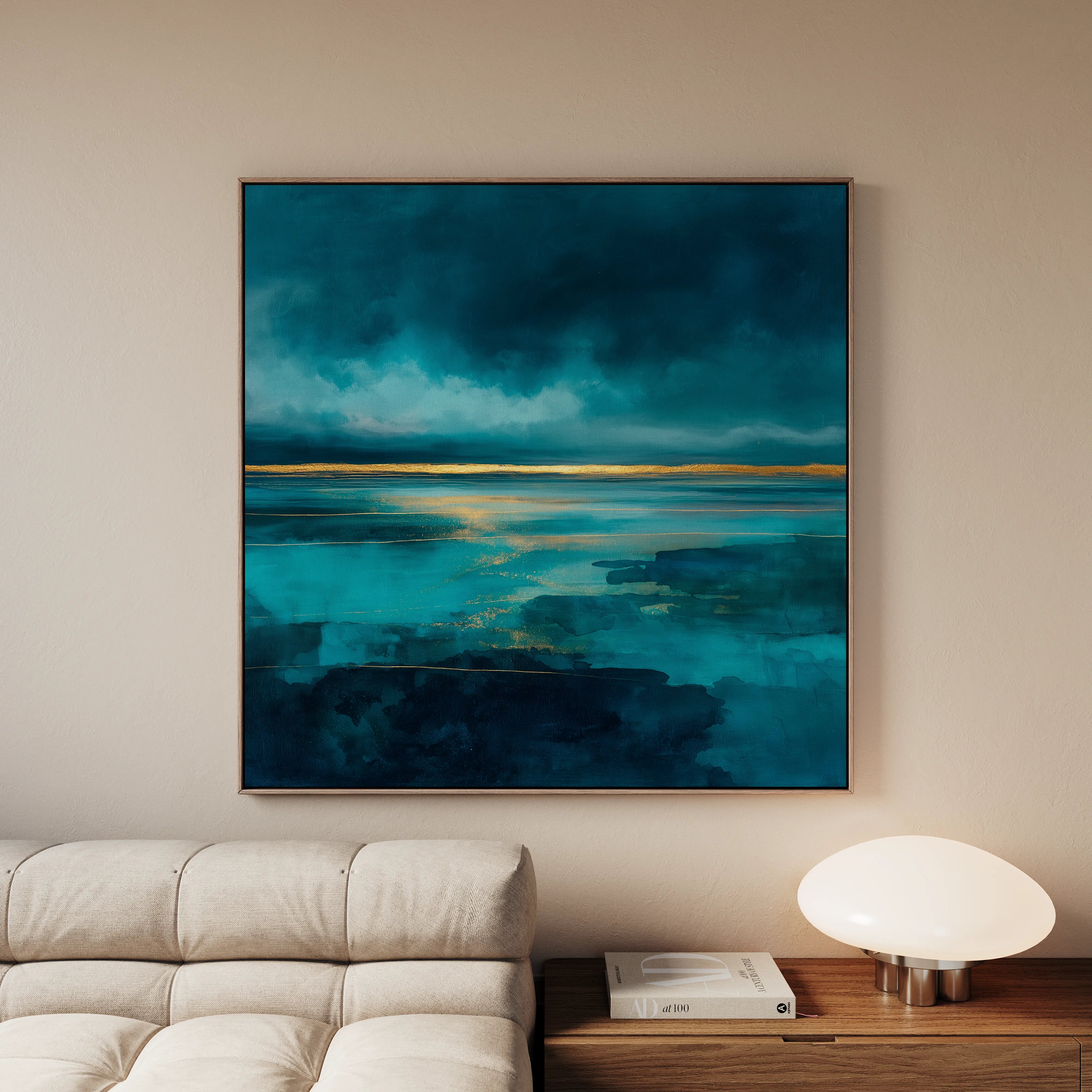 Abstract 1262 Canvas Art 16" x 16" / 40 x 40 cm / Black