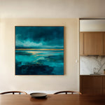 Abstract 1262 Canvas Art 16" x 16" / 40 x 40 cm / Black
