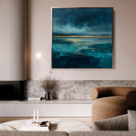 Abstract 1262 Canvas Art 16" x 16" / 40 x 40 cm / Black