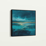 Abstract 1262 Canvas Art 16" x 16" / 40 x 40 cm / Black