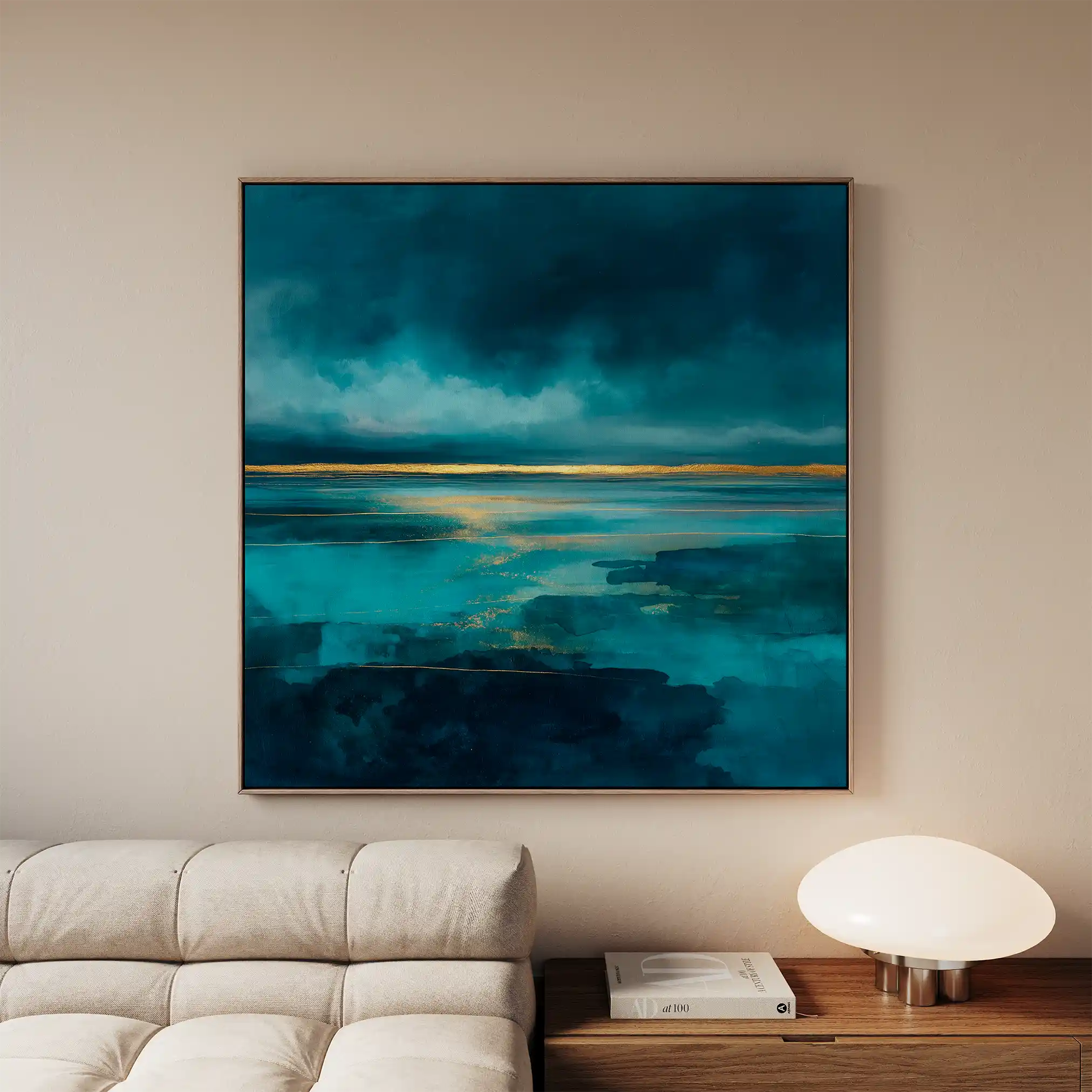 Abstract 1262 Canvas Art 60 x 60 cm / Black