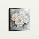 Floral 1262 Canvas Art 60 x 60 cm / Black