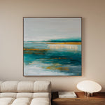 Abstract 1263 Canvas Art 16" x 16" / 40 x 40 cm / Black