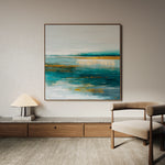 Abstract 1263 Canvas Art 16" x 16" / 40 x 40 cm / Black