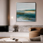 Abstract 1263 Canvas Art 16" x 16" / 40 x 40 cm / Black