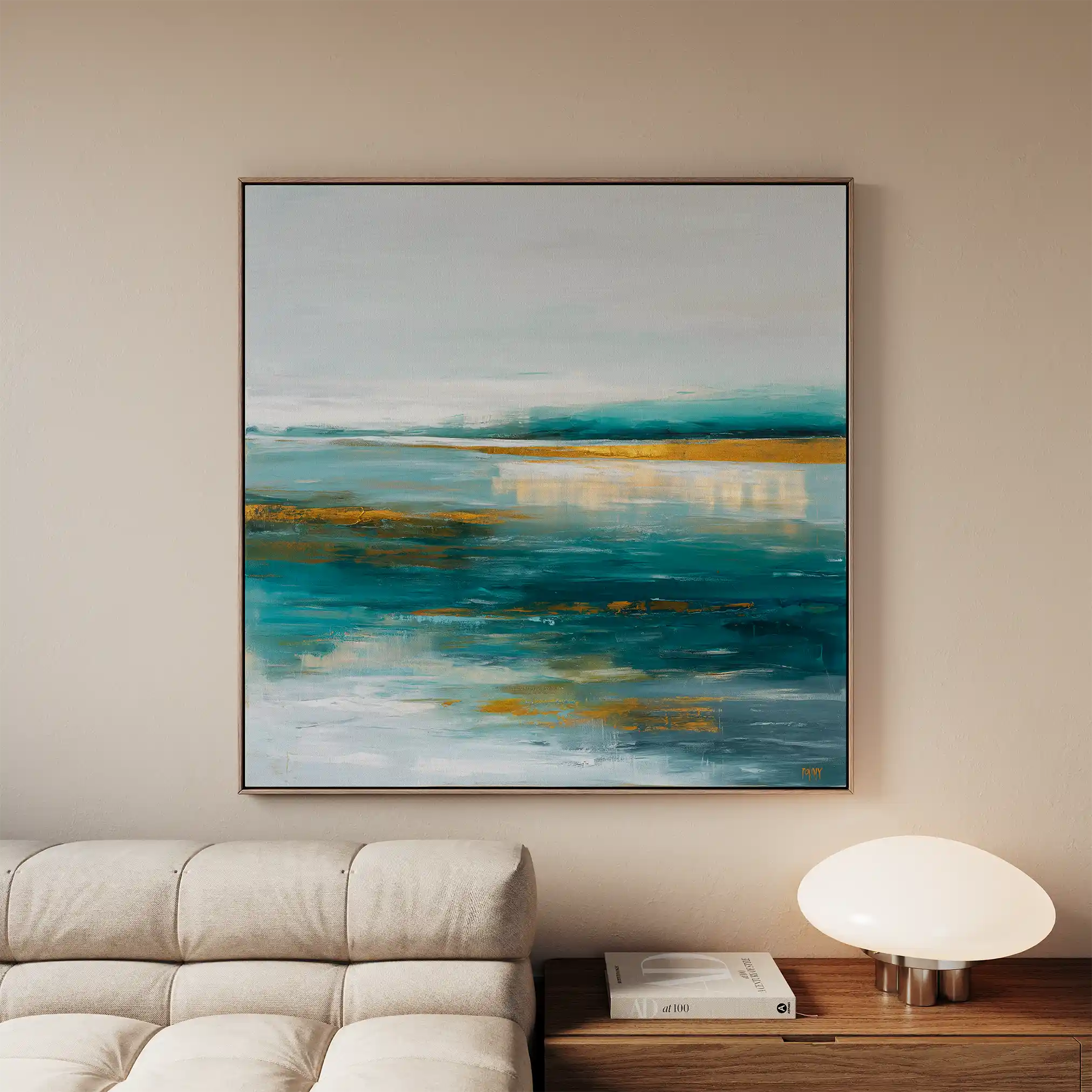 Abstract 1263 Canvas Art 60 x 60 cm / Black