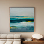 Abstract 1264 Canvas Art 16" x 16" / 40 x 40 cm / Black