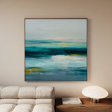 Abstract 1264 Canvas Art 16" x 16" / 40 x 40 cm / Black