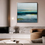 Abstract 1264 Canvas Art 16" x 16" / 40 x 40 cm / Black