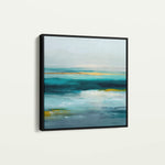 Abstract 1264 Canvas Art 16" x 16" / 40 x 40 cm / Black