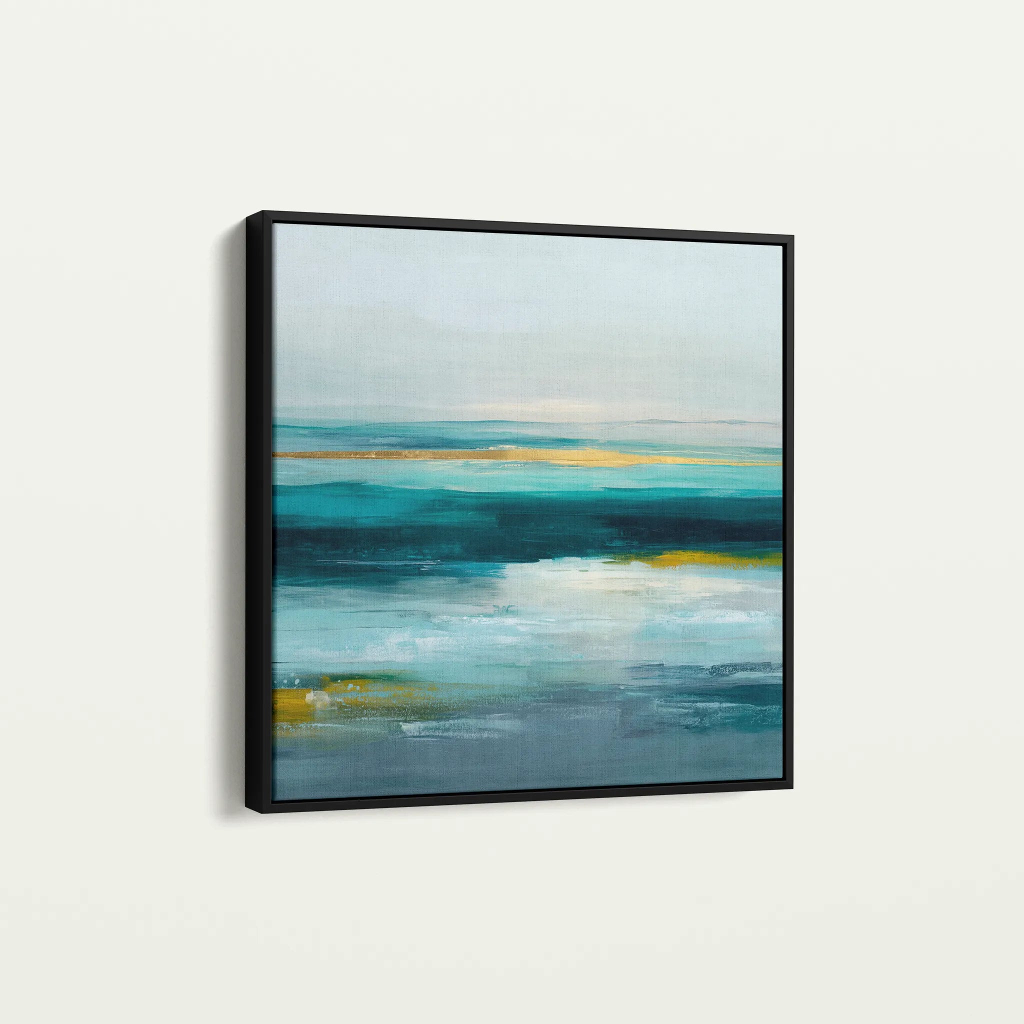 Abstract 1264 Canvas Art 16" x 16" / 40 x 40 cm / Black
