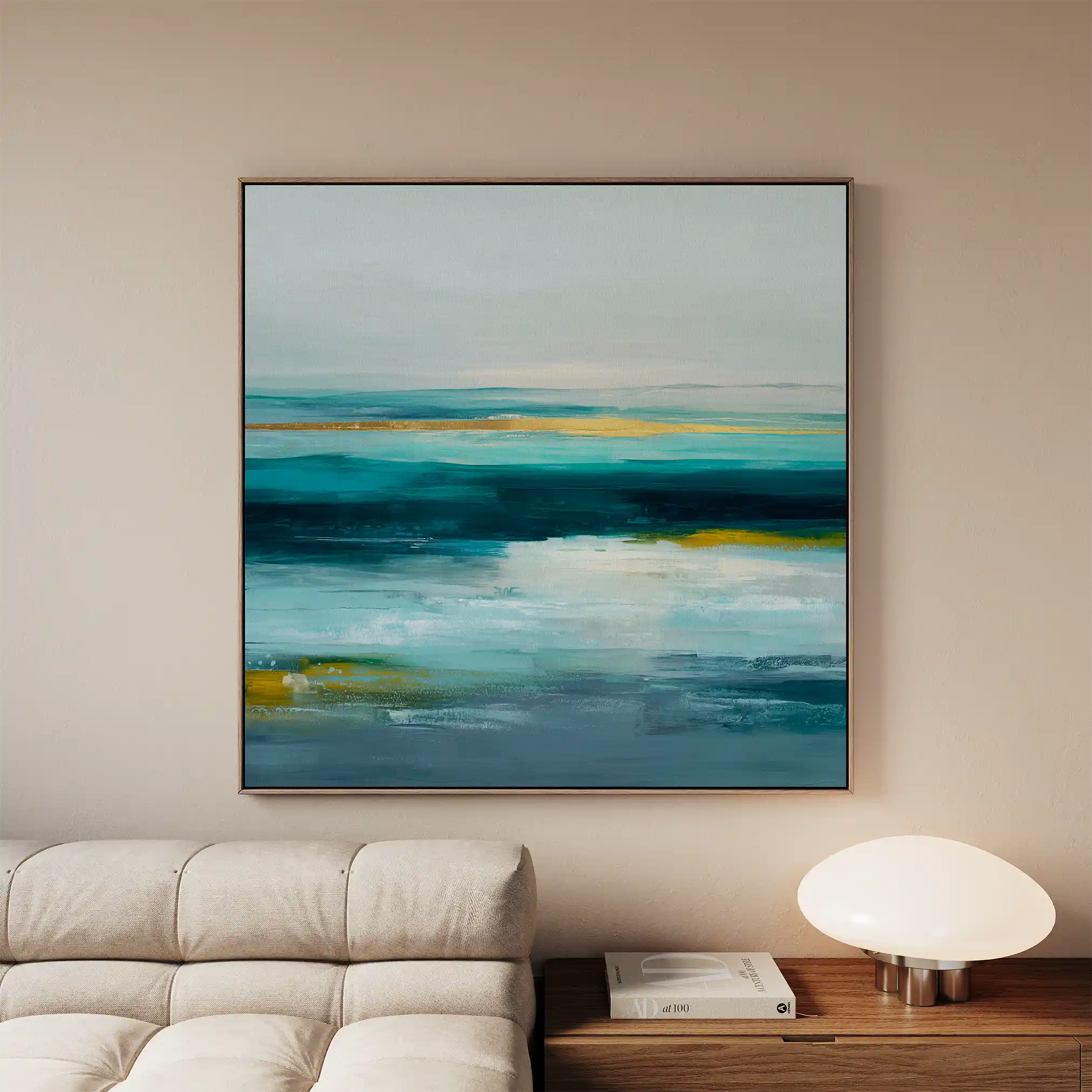 Abstract 1264 Canvas Art 60 x 60 cm / Black
