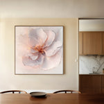 Floral 1264 Canvas Art 16" x 16" / 40 x 40 cm / Black