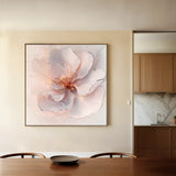 Floral 1264 Canvas Art 16" x 16" / 40 x 40 cm / Black