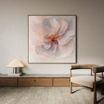 Floral 1264 Canvas Art 16" x 16" / 40 x 40 cm / Black