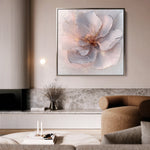 Floral 1264 Canvas Art 16" x 16" / 40 x 40 cm / Black