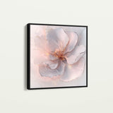 Floral 1264 Canvas Art 16" x 16" / 40 x 40 cm / Black