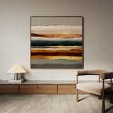 Abstract 1265 Canvas Art 16" x 16" / 40 x 40 cm / Black