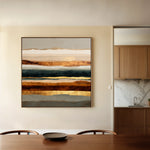 Abstract 1265 Canvas Art 16" x 16" / 40 x 40 cm / Black