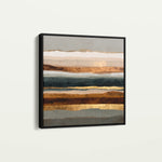 Abstract 1265 Canvas Art 16" x 16" / 40 x 40 cm / Black