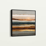 Abstract 1265 Canvas Art 16" x 16" / 40 x 40 cm / Black