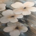 Floral 1265 Canvas Art 16" x 16" / 40 x 40 cm / Black