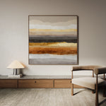 Abstract 1266 Canvas Art 16" x 16" / 40 x 40 cm / Black