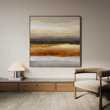 Abstract 1266 Canvas Art 16" x 16" / 40 x 40 cm / Black