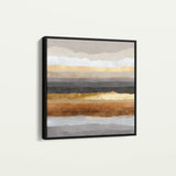 Abstract 1266 Canvas Art 16" x 16" / 40 x 40 cm / Black