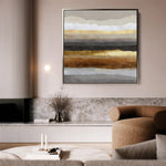 Abstract 1266 Canvas Art 60 x 60 cm / Black