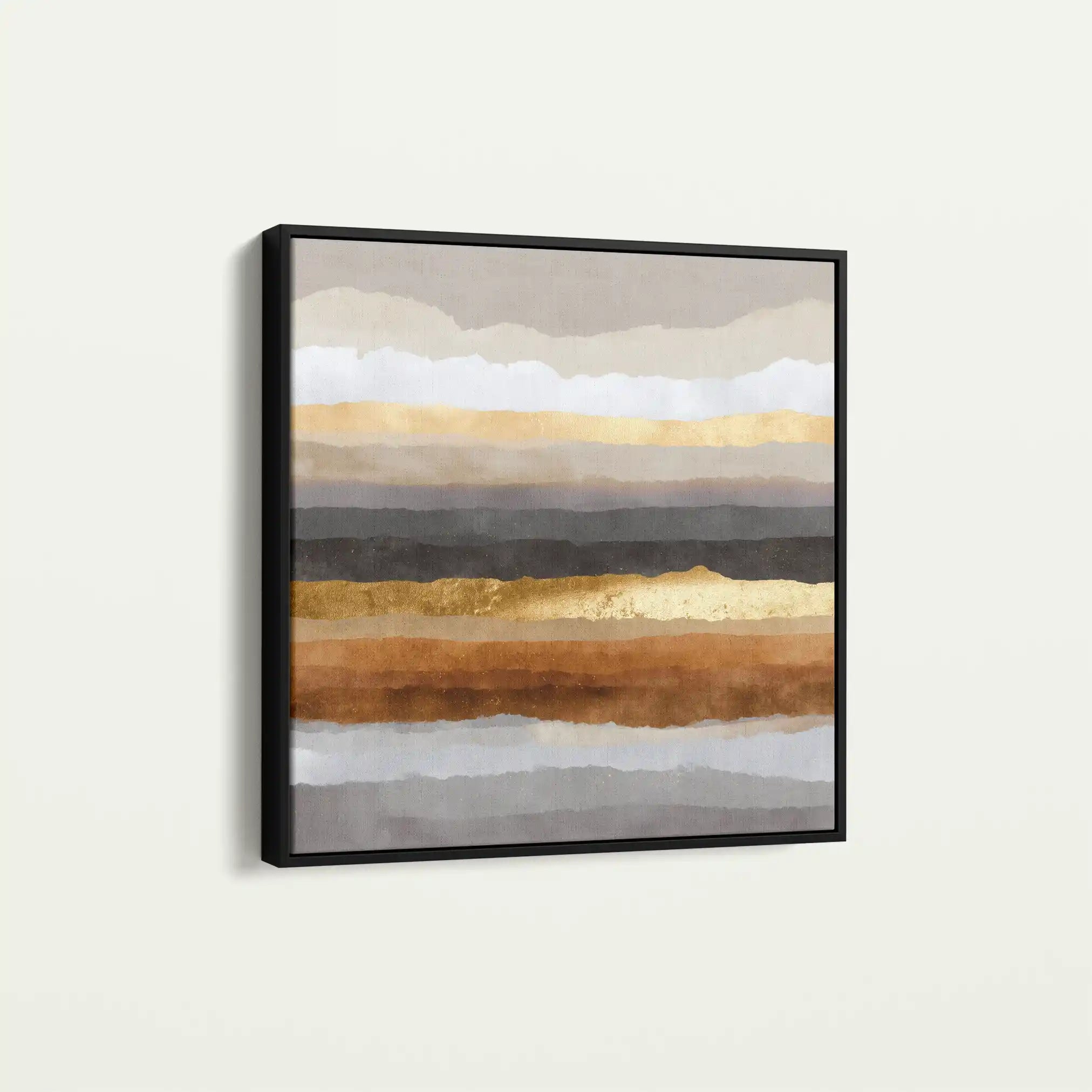 Abstract 1266 Canvas Art 60 x 60 cm / Black